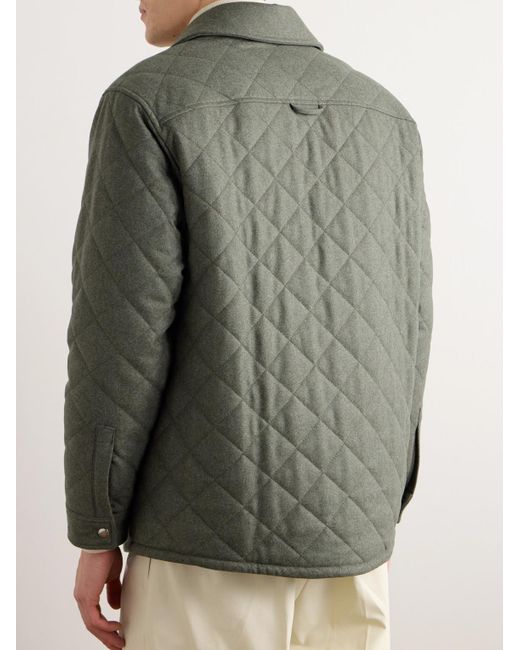 Loro Piana Gray Shonai Quilted Wool And Cashmere-blend Jacket for men