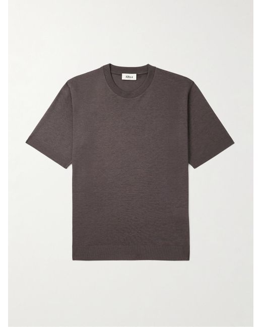 Altea Gray Cecil Lyocell And Cotton-blend Jersey T-shirt for men