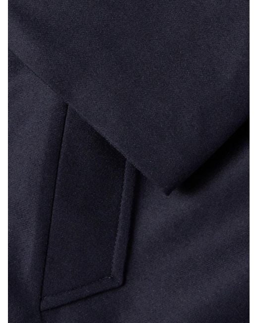 Loro Piana Wendbarer Mantel aus einer Schurwoll-Kaschmirmischung und Denim in Blue für Herren