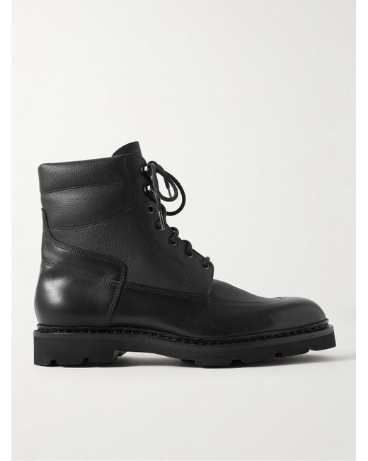 John Lobb Black Weekend Panelled Leather Boots for men