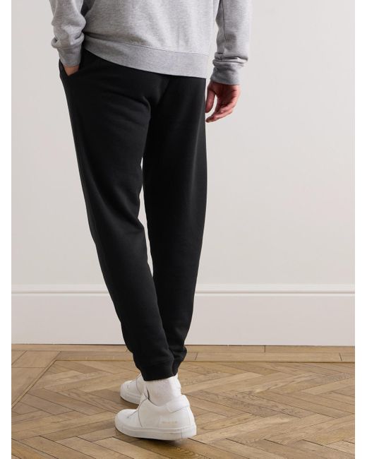 Derek Rose Black Quinn 1 Tapered Cotton And Modal-Blend Jersey Sweatpants for men