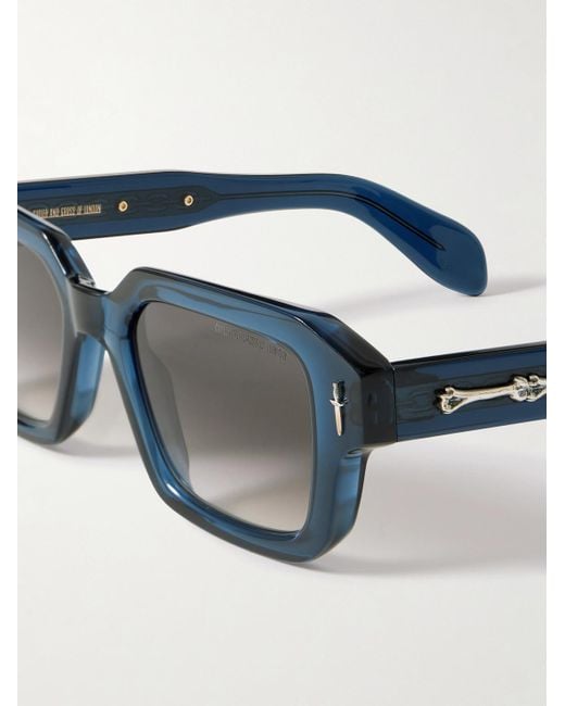 Cutler & Gross Blue The Great Frog Square-frame Acetate And Silver-tone Sunglasses for men