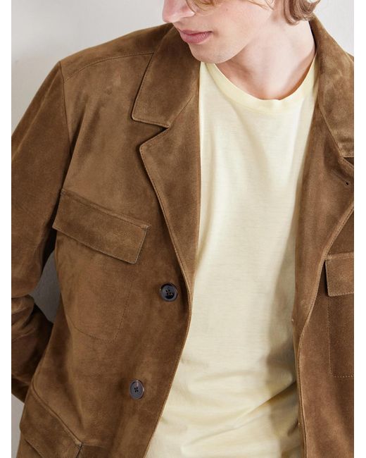 Tom Ford Natural Slim-Fit Logo-Embroidered Cotton And Silk-Blend Jersey T-Shirt for men