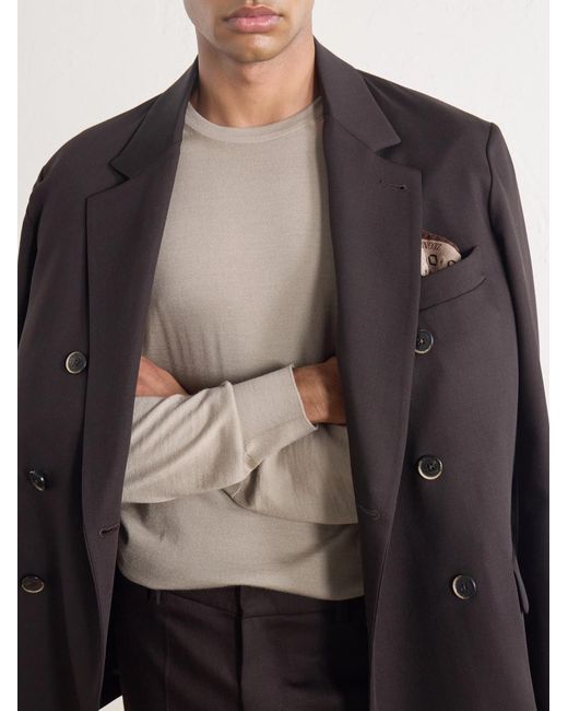 Zegna White Cashmere And Silk-blend Sweater for men