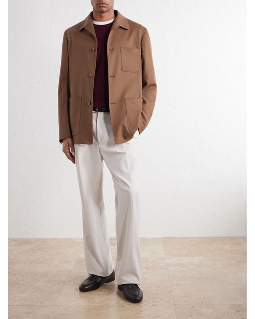Canali Brown Wool-Blend Jacket for men