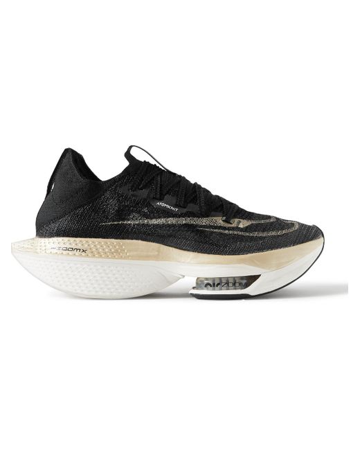 Nike Black Air Zoom Alphafly Next% 2 Atomknit Running Sneakers for men