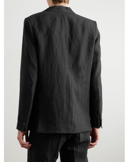 A Kind Of Guise Black Shinji Linen Suit Jacket for men