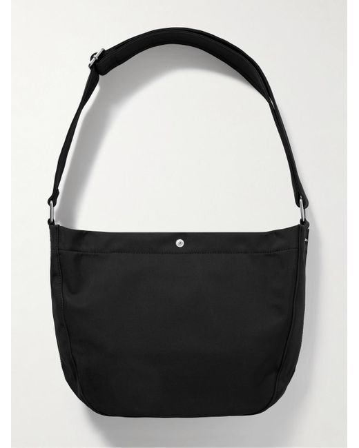 A.P.C. Black Journal Small Logo-Print Recycled-Nylon Messenger Bag for men