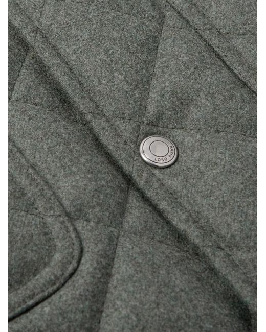 Giacca trapuntata in misto lana e cashmere Shonai di Loro Piana in Gray da Uomo