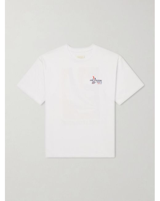 Aimé Leon Dore White Logo-Print Cotton-Jersey T-Shirt for men