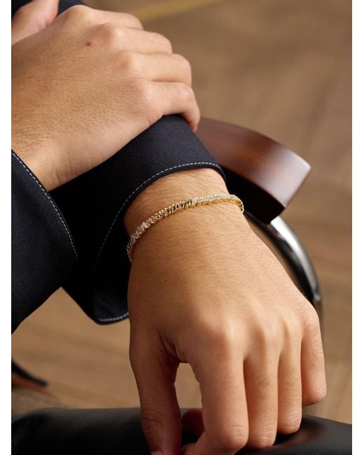 Suzanne Kalan Black Id Mini 18-Karat Diamond Tennis Bracelet for men