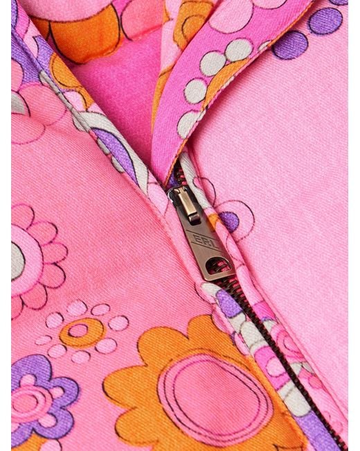 ERL Pink Floral-Print Cotton And Tencel Lyocell-Blend Down Hooded Jacket for men