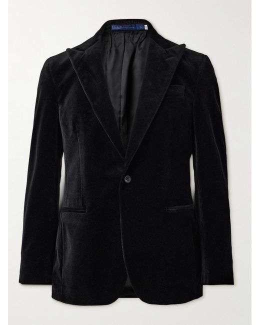 Polo Ralph Lauren Black Cotton-velvet Suit Jacket for men