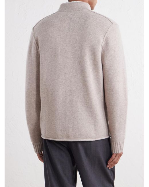 James Perse Pink Cashmere Zip-Up Cardigan for men