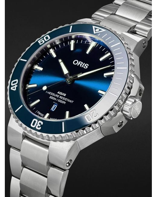 Oris Black Aquis Date Automatic 43.5Mm Stainless Steel Watch, Ref. No. 01 733 7789 4135-07 8 23 04Peb for men