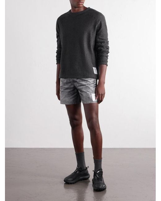 Satisfy Gray Straight-Leg 5&Quot; Logo-AppliquÉD Peaceshell&Trade; Shorts for men