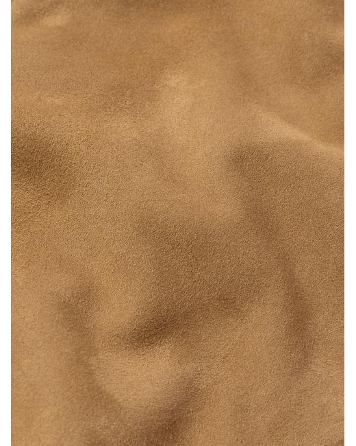 Loro Piana Natural Suede Zip-Up Bomber Jacket for men