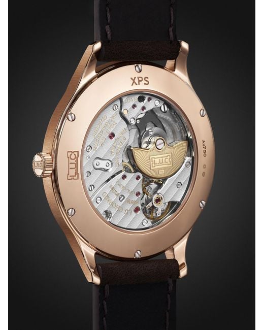 Chopard Multicolor L.u.c Xps Automatic 40mm 18-karat Rose Gold And Nubuck Watch, Ref. No. 161948-5003 for men