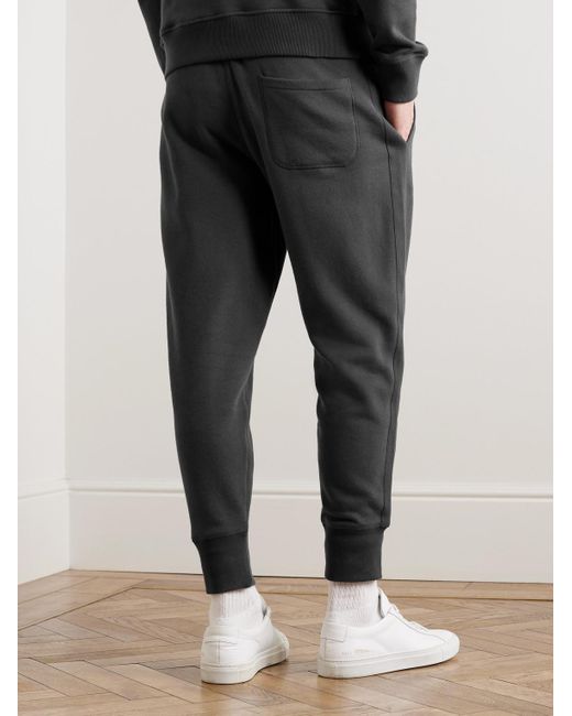 Kingsman Gray Tapered Logo-embroidered Cotton And Cashmere-blend Jersey Sweatpants for men