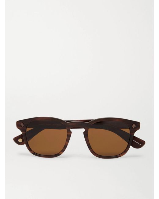 Garrett Leight Brown Ace 47 Square-frame Tortoiseshell Acetate Sunglasses for men