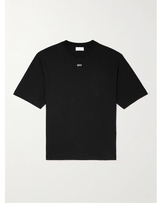 Off-White c/o Virgil Abloh Black Logo-print Cotton-jersey T-shirt for men