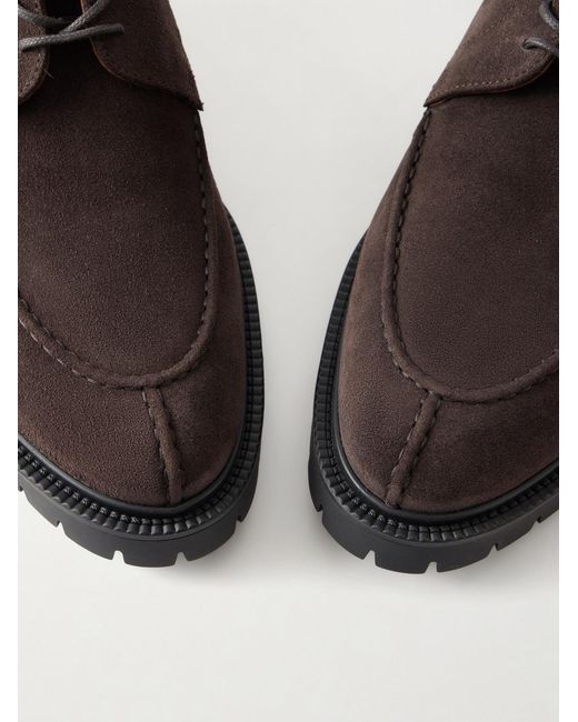 Thom Browne Brown Suede Derby Shoes for men
