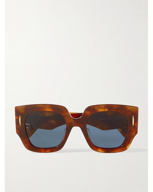 Loewe Oversized-Sonnenbrille mit eckigem Rahmen aus Azetat in Brown für Herren