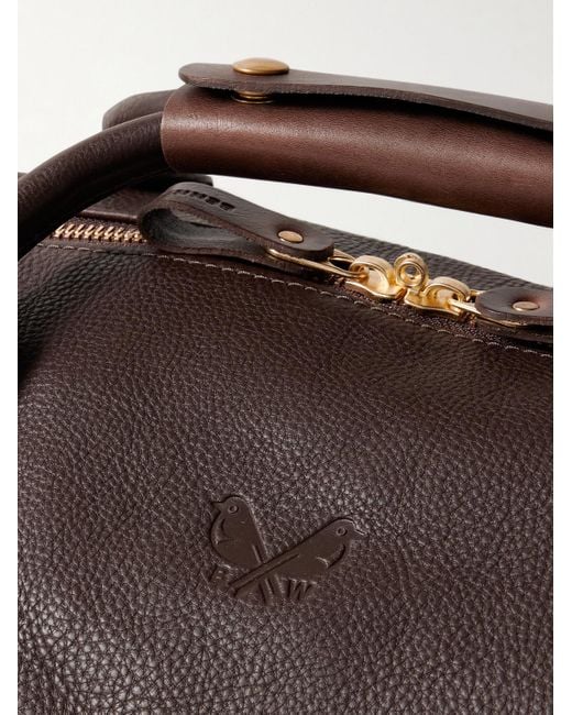 Bennett Winch Brown Logo-debossed Full-grain Leather Weekend Bag for men