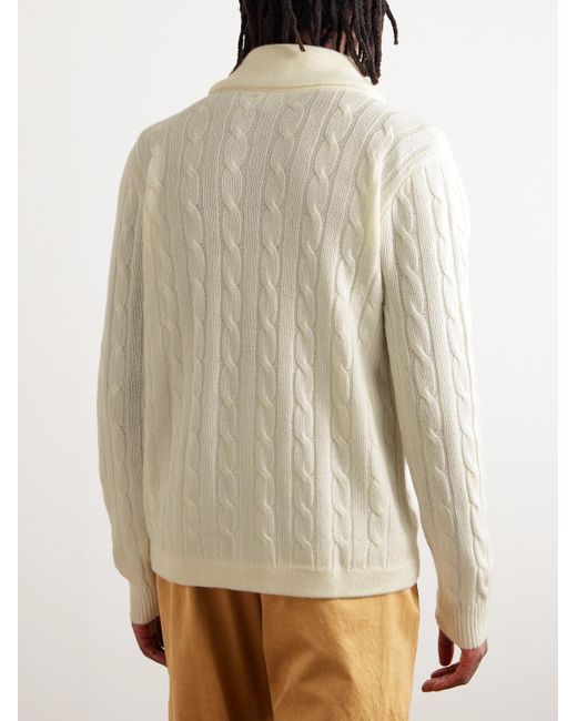 Polo Ralph Lauren Natural Shawl-collar Cable-knit Cashmere Cardigan for men