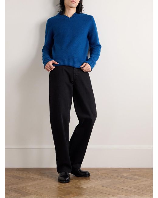 The Row Blue Nigel Wool Sweater for men