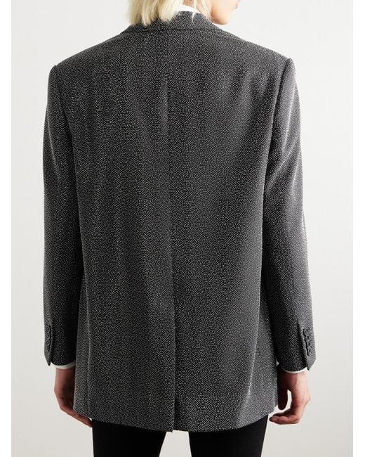 Céline Black Crystal-Embellished Virgin Wool-Gabardine Blazer for men