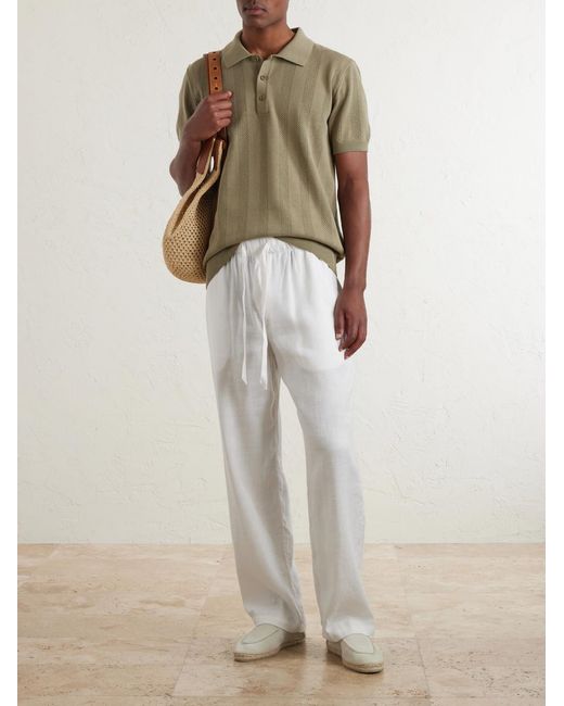 Frescobol Carioca Green Vidal Cotton Polo Shirt for men
