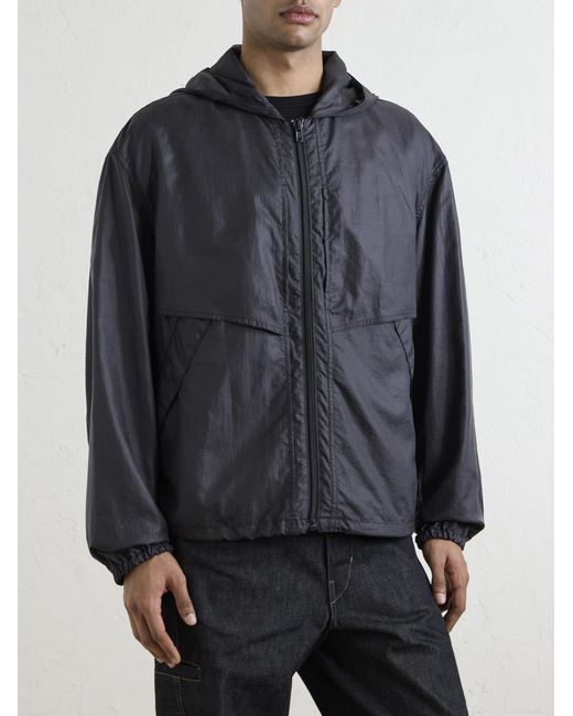Lemaire Black Shell Hooded Jacket for men
