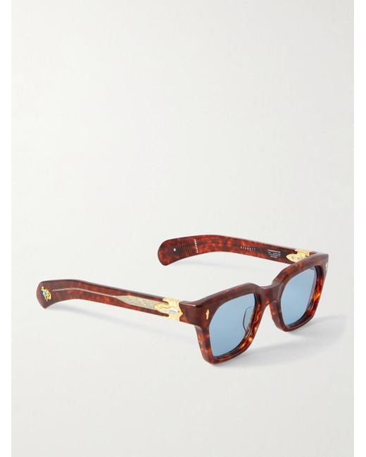 Jacques Marie Mage Brown Sterett D-frame Tortoiseshell Acetate Sunglasses for men