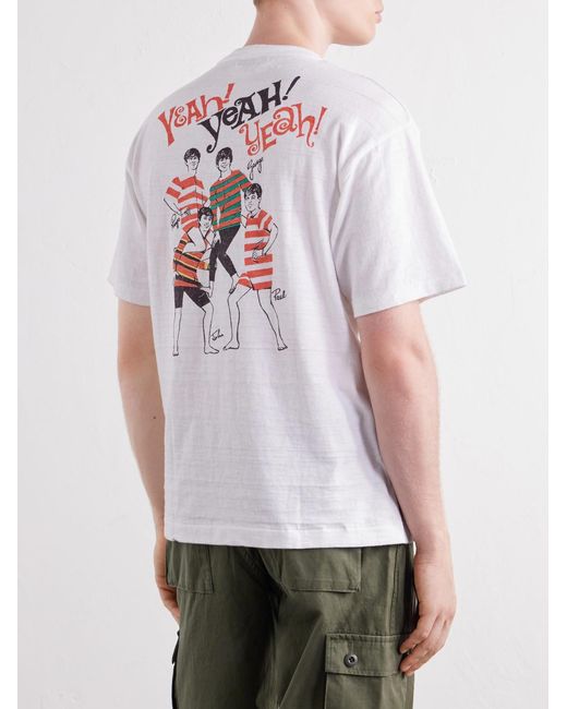 Human Made White The Beatles Printed Cotton-Jersey T-Shirt for men