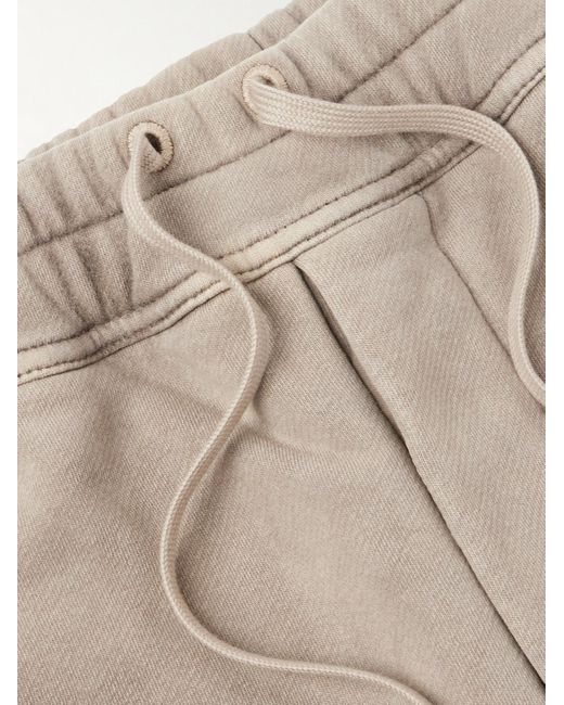 Rick Owens Natural Moncler Straight-leg Dégradé Cotton-blend Jersey Sweatpants for men
