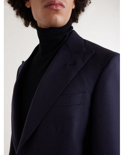 Saman Amel Blue Wool Suit Jacket for men