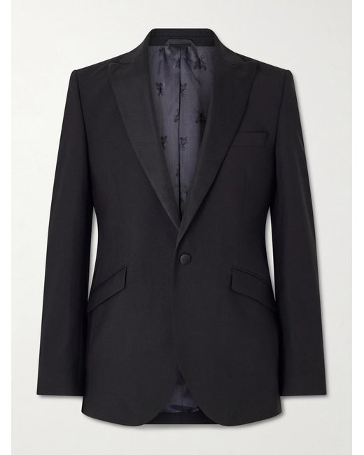 Favourbrook Black Wool-blend Suit Jacket for men