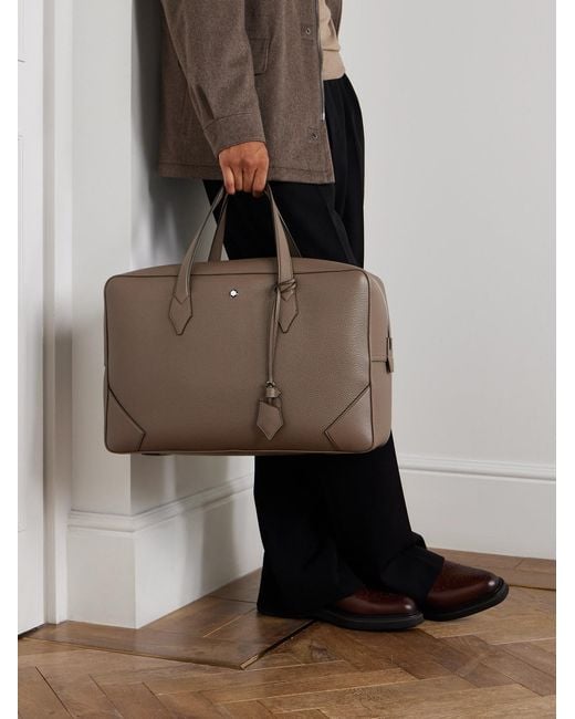 Montblanc Natural Full-grain Leather Holdall for men