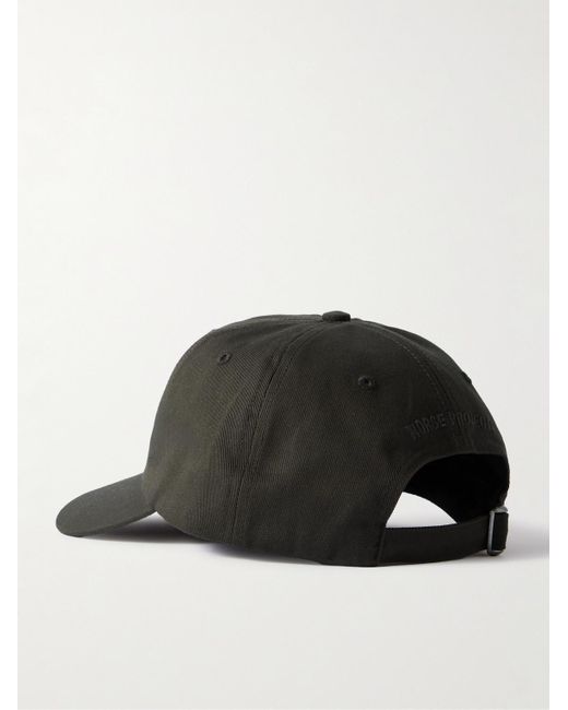 Norse Projects Black Logo-embroidered Cotton-twill Baseball Cap for men
