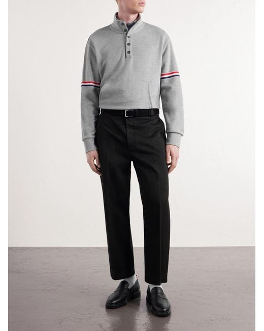 Thom Browne Gray Cotton-Piqué Sweatshirt for men