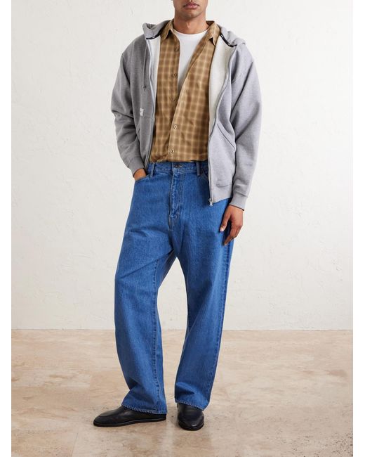 (w)taps Blue Wide-leg Jeans for men