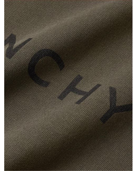 Givenchy Green Archetype Logo-print Cotton-jersey Hoodie for men