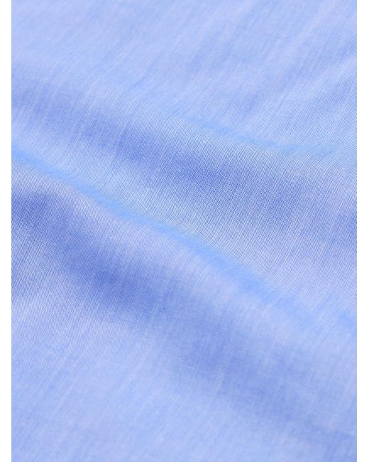 Derek Rose Blue Amalfi Camp-Collar Cotton-Batiste Pyjama Set for men