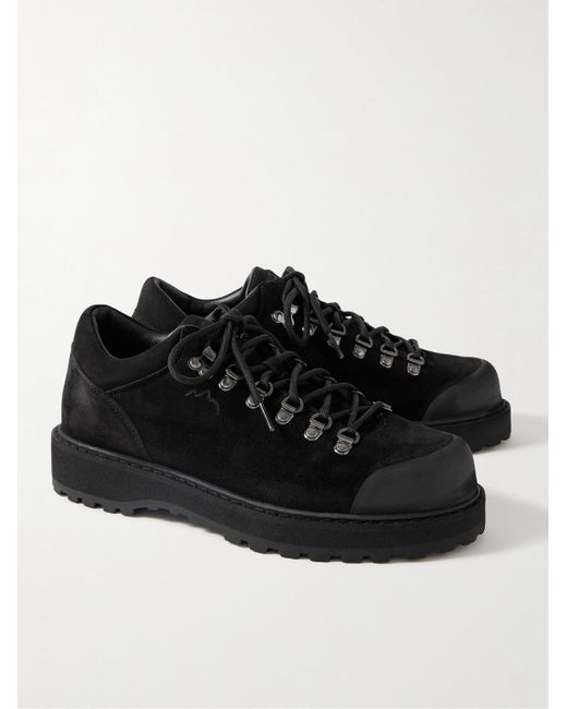 Diemme Cornaro Sneakers aus Veloursleder mit Gummibesatz in Black für Herren