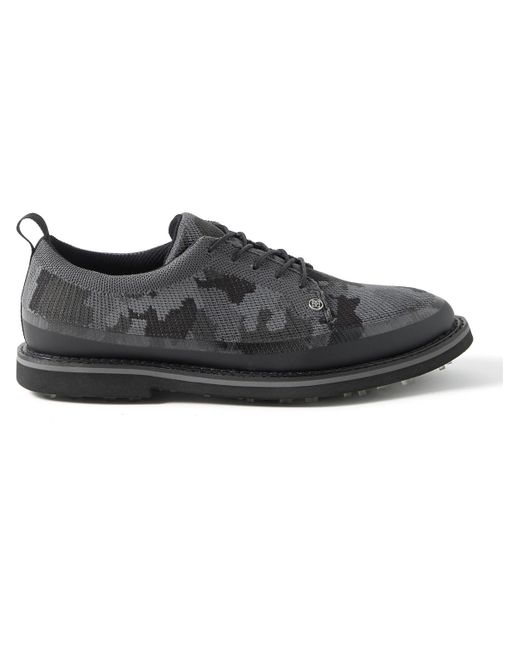 G/FORE Black Gallivanter Pvc-trimmed Camouflage-jacquard Golf Shoes for men