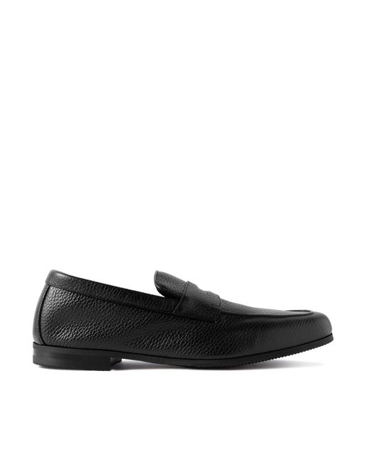 John Lobb Black Thorne Full-grain Leather Loafers for men