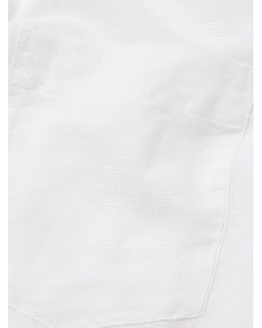 Vilebrequin Caroubis Hemd aus Gaze aus einer Baumwoll-Leinenmischung in White für Herren