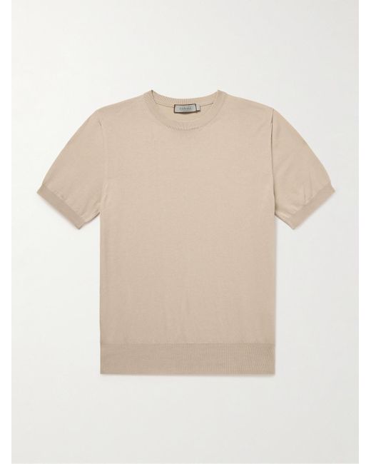 Canali T-Shirt aus Baumwolle in Natural für Herren