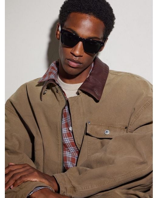 Oliver Peoples Black N. 04 Sun Square-frame Acetate Sunglasses for men